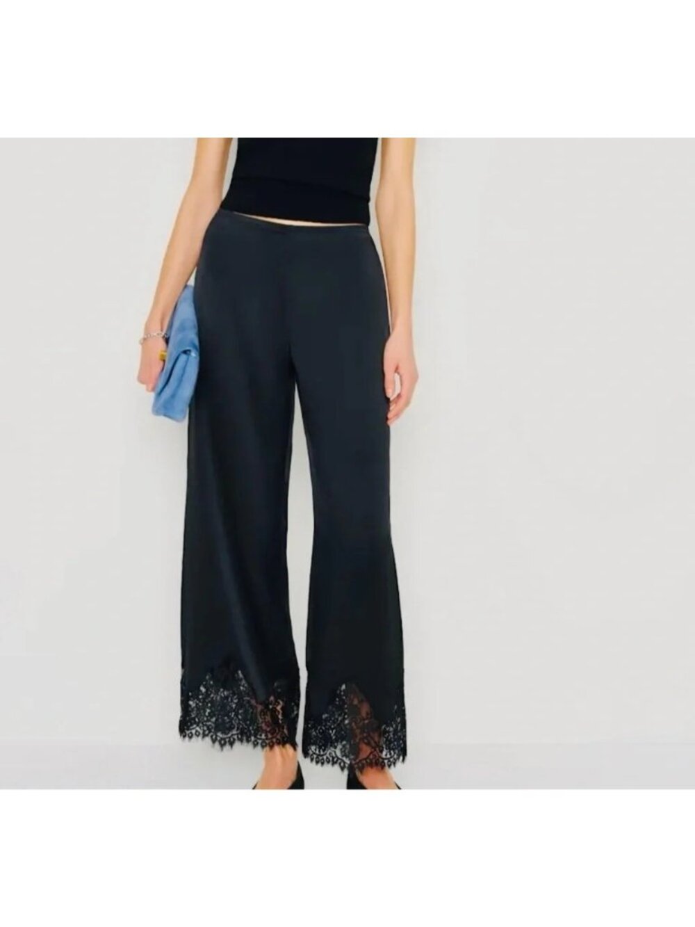 NEW Reformation Carolina Silk Lace Pants Boho Chic Whimsigoth Romance Womens S